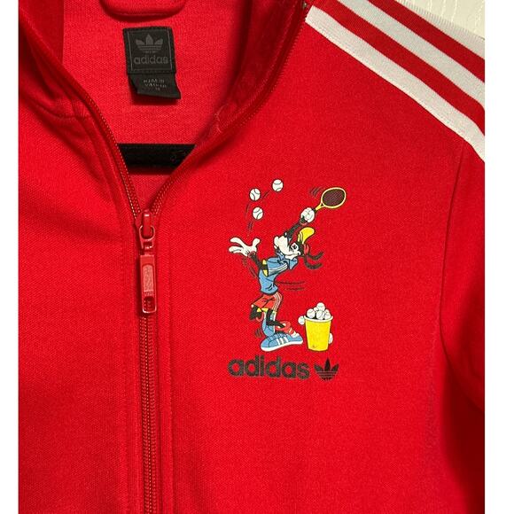 Vintage Adidas Originals Disney Goofy Red Track Top Women's Jacket‎ Medium - Picture 2 of 8